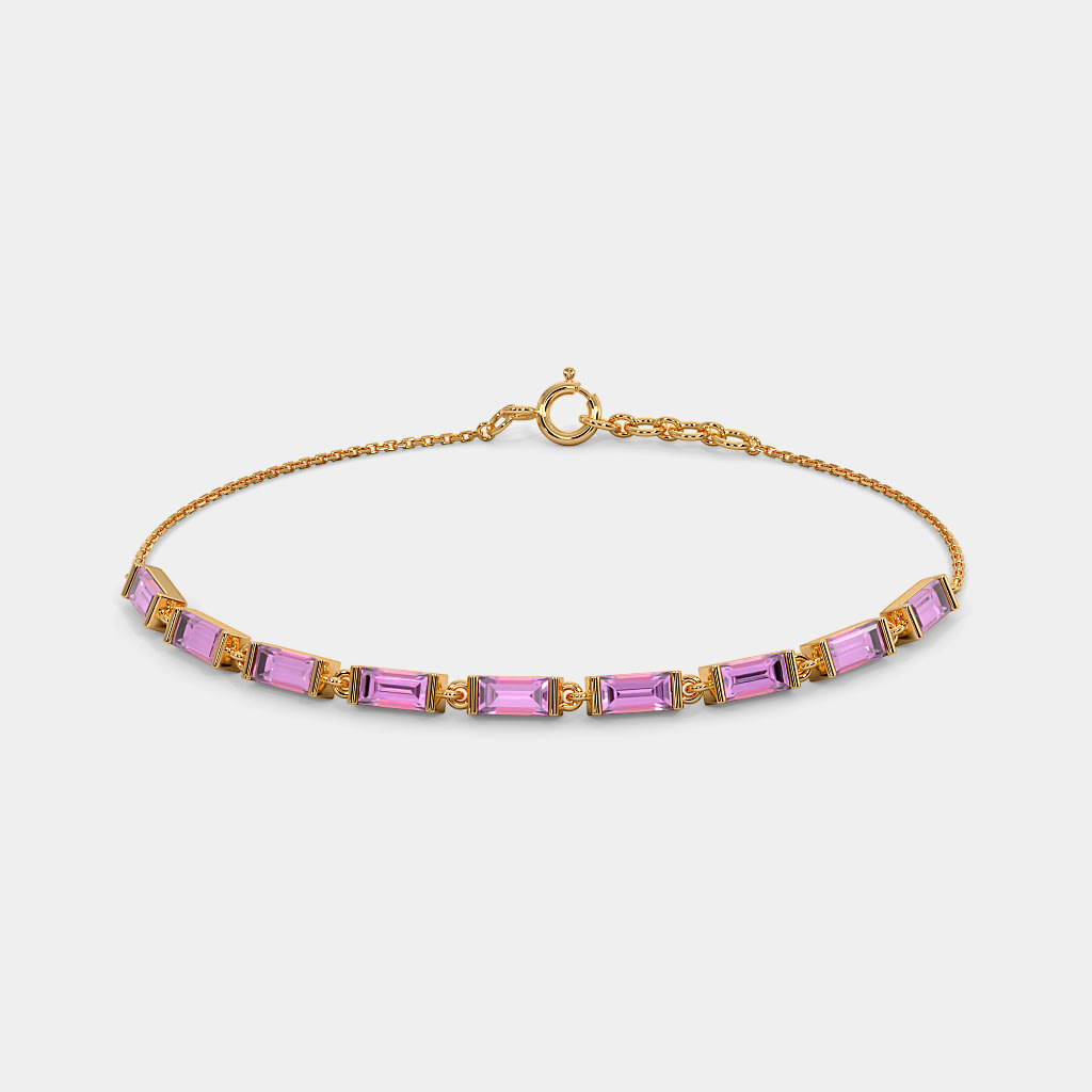 ☆rosemont☆ 14K Sapphire Chain Bracelet Pins RB0002 The