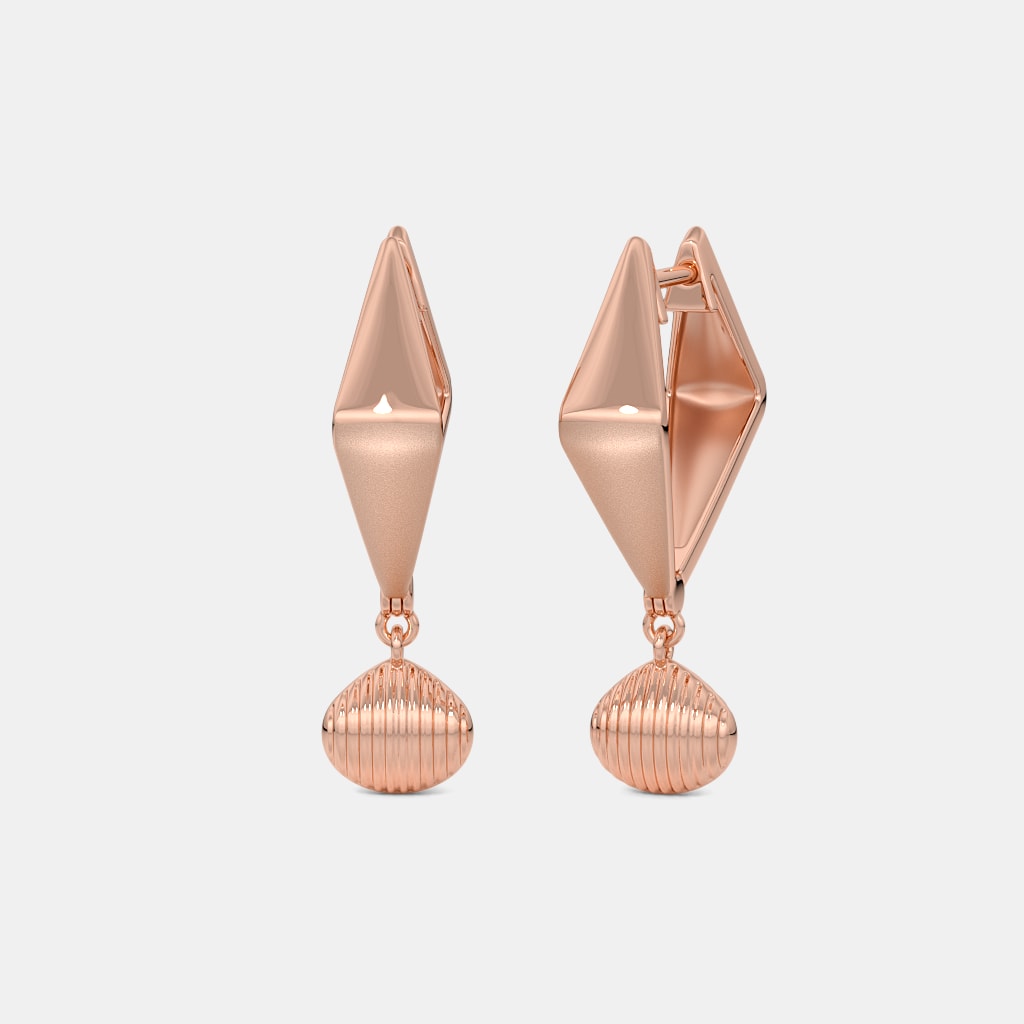 The Stamp Drop Huggie Earrings