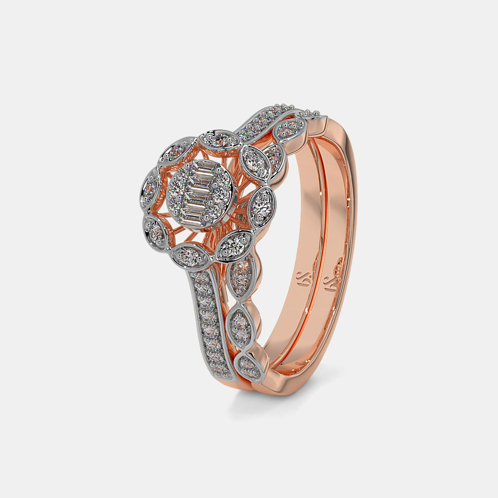 The Tepal Bridal Ring Set