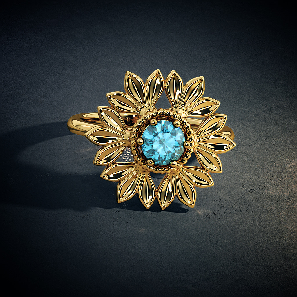 &*&様 BlueTopaz　goldring　Priceless Blue Topaz Ring, Blue Stone Rings, Yellow Gold Ring, Topaz