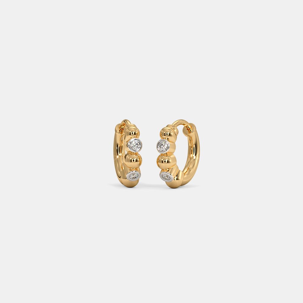 Children's hoop earrings white gold store