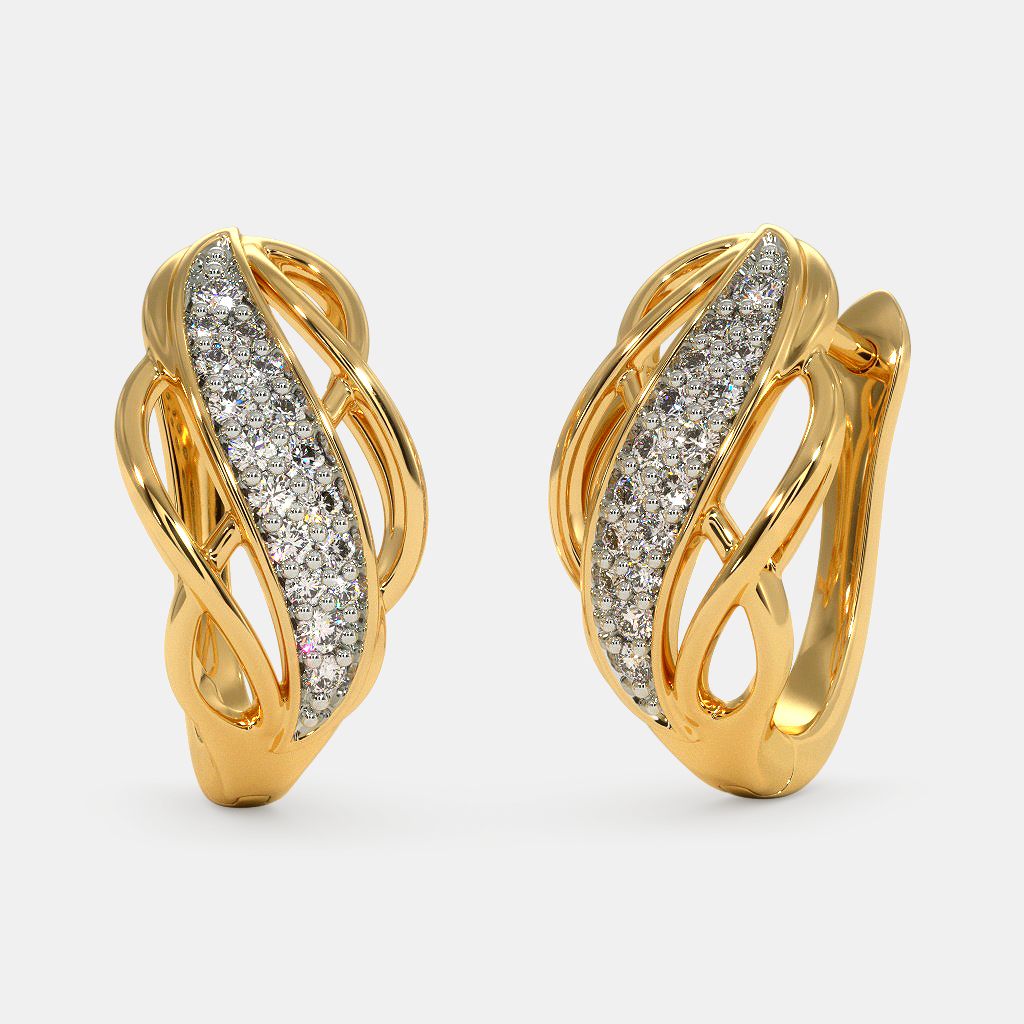 Gold Huggie Hoop Earrings with Diamonds & Charms — Rebecca Myers Design-sgquangbinhtourist.com.vn