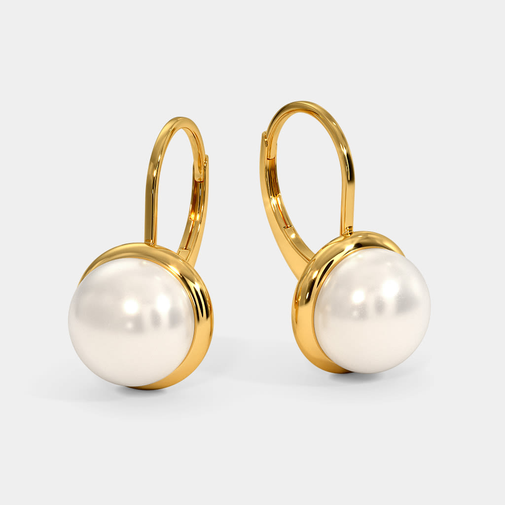 Buy Sri Jagdamba Pearls Timeless Pearl White  Golden Stud Earrings Online  At Best Price  Tata CLiQ