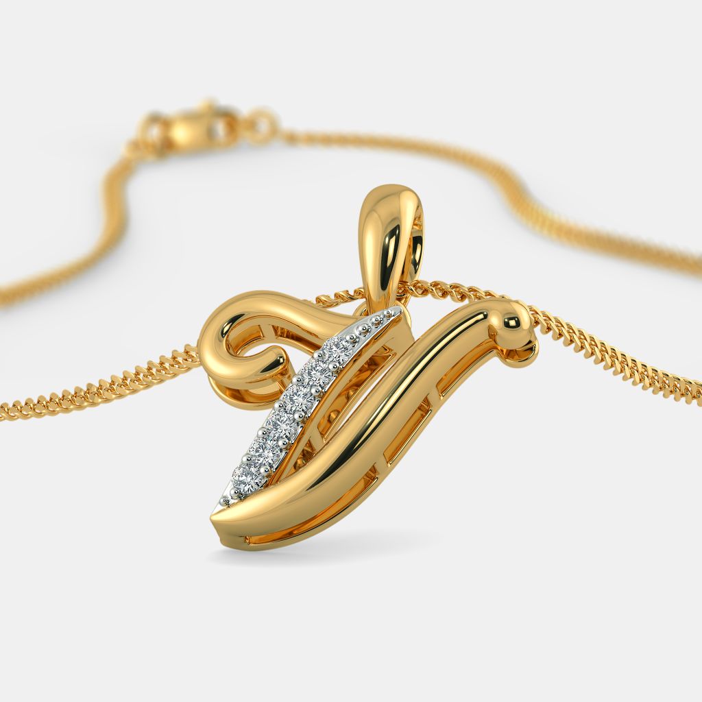 V best sale gold pendant