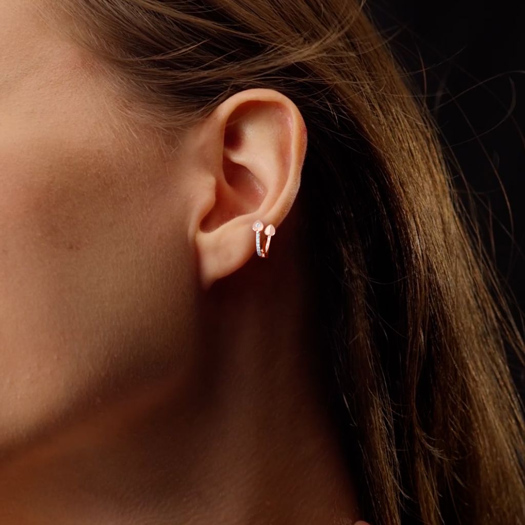 Ear Hoop Piercing PNG Sons Chic Golden Hoop Earrings – Gadgil Sons Ltd