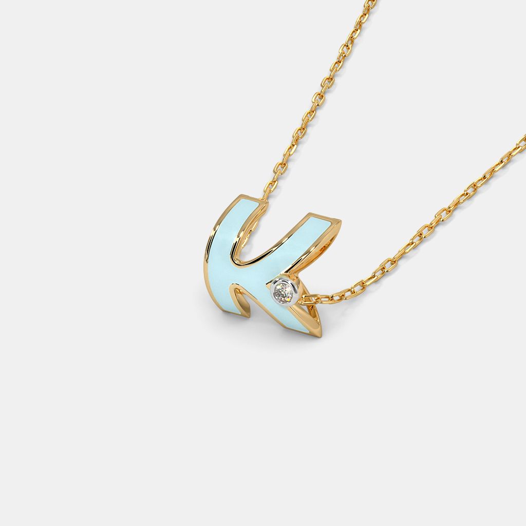 The Cutesy K Pendant BlueStone
