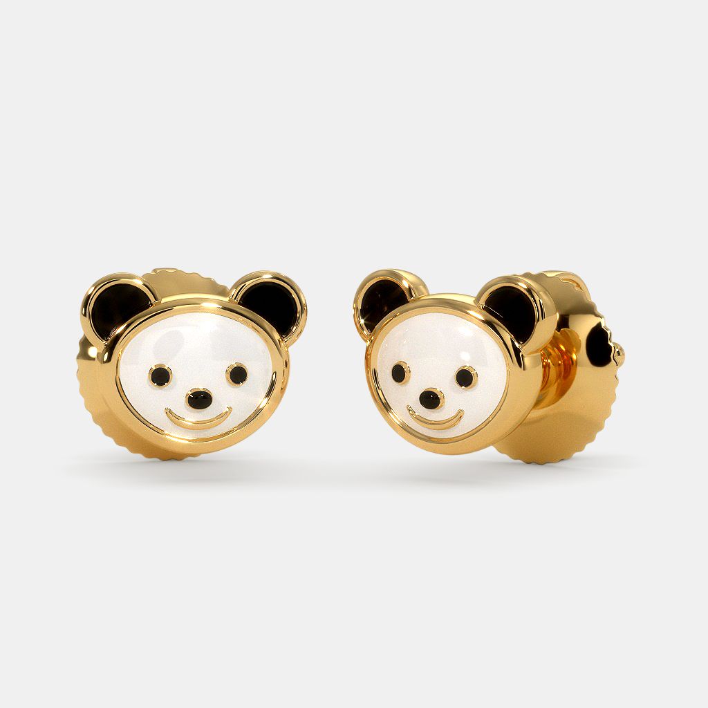 The Kiddie Panda Earrings For Kids  BlueStonecom
