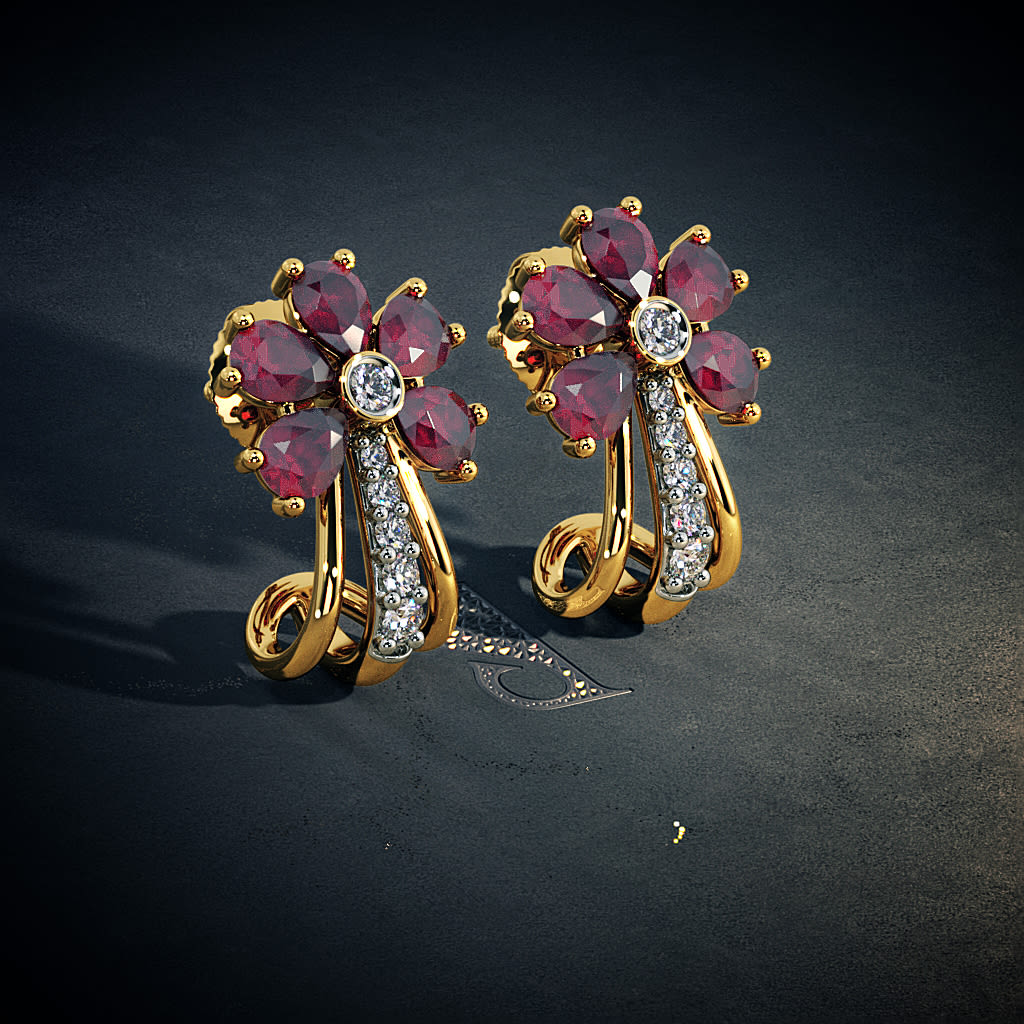 Light Weight Gold Earrings latest jewelry designs - Indian Jewellery Designs