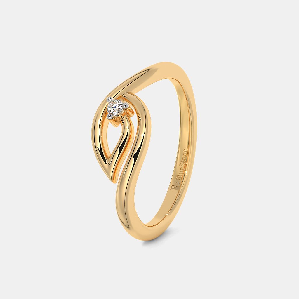 Gold ring with diamond on sale for girl