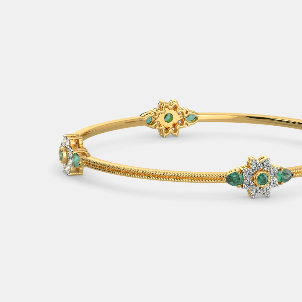 Emerald best sale bangles designs