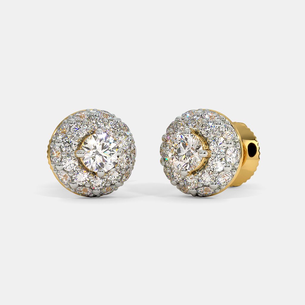 Diamond Earring for her in Yellow Gold DER23280  DIVAA by ORRA