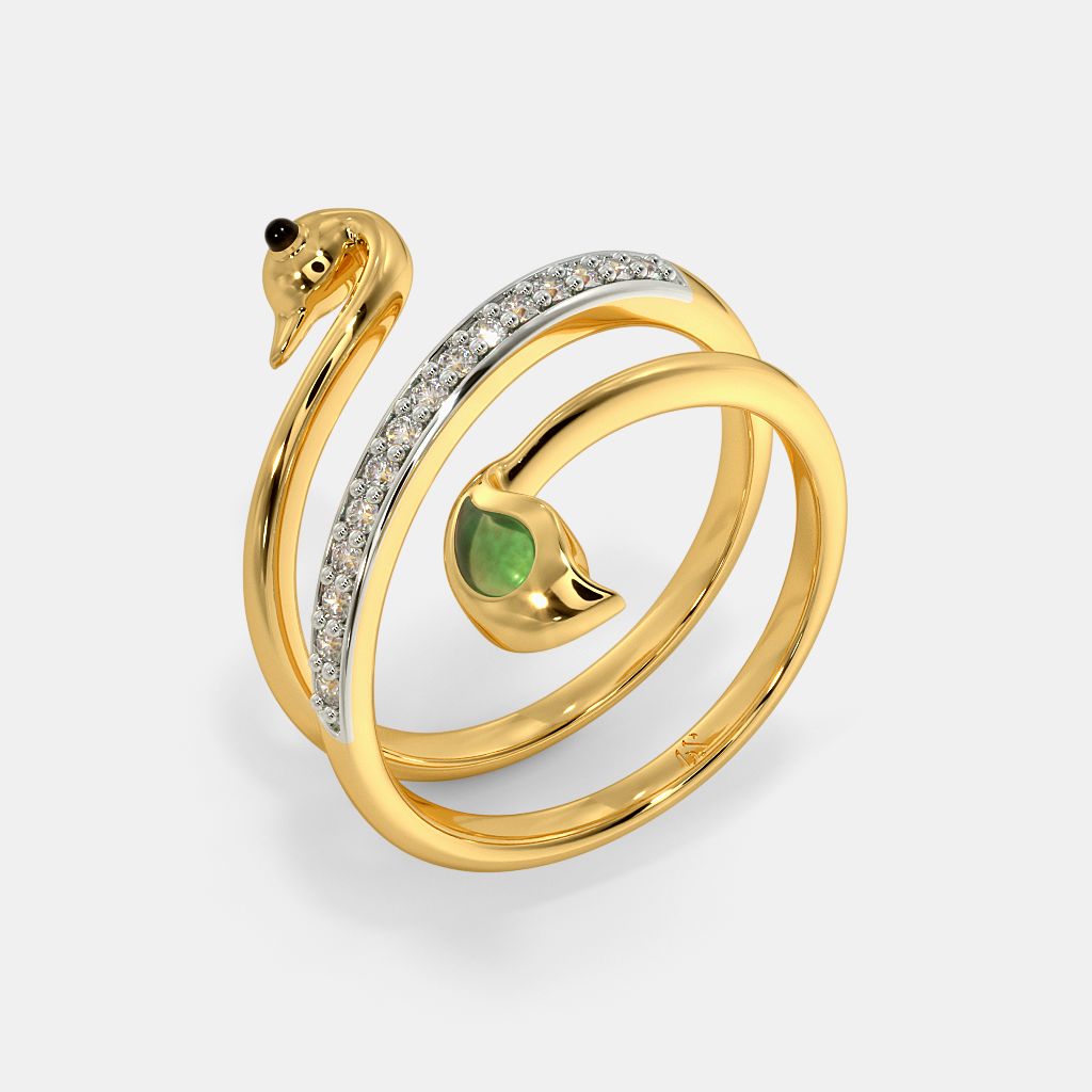 Gold ring peacock design on sale