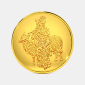 5 gram 24 KT Krishna Ji Gold Coin - thumb 1