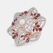 The Crimson Carousel Cocktail Ring - thumb 4