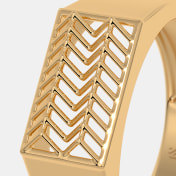 The Diagonally Angled Signet Ring For Him - thumb 3