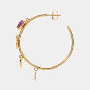 The Marillesse Heart Dangle Hoop Earrings - thumb 7