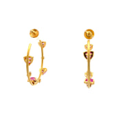 The Rosara Heart Hoop Earrings - thumb 5