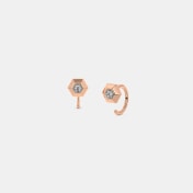 The Akshiti Multi Pierced Hoop Earrings - thumb 1