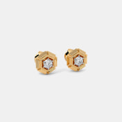 The Leemo Solitaire Stud Earrings - thumb 4