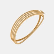 The Golden Strata Oval Bangle - thumb 1