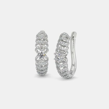 The Sheona Solitaire Hoop Earrings