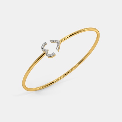 The Adair Heart Oval Bangle