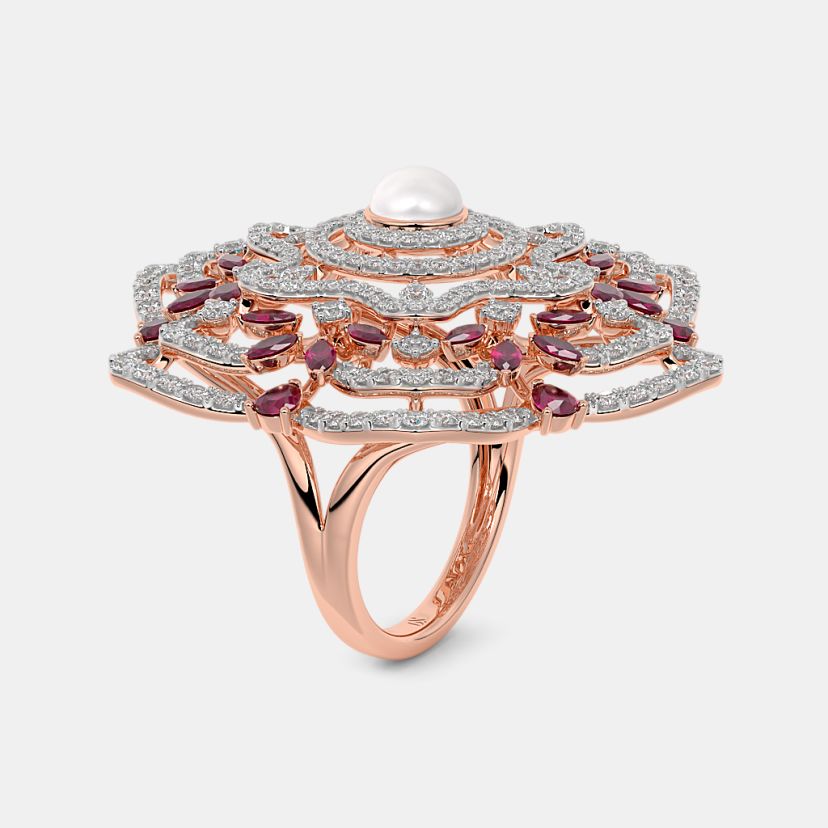 The Crimson Carousel Cocktail Ring - image 7