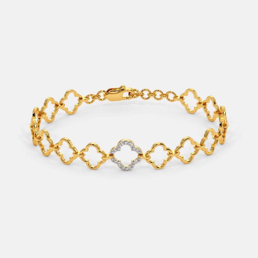 Yellow Chimes Bangle Bracelets and Cuffs  Buy Yellow Chimes Women  GoldPlated Flower Crystal Graceful Hand Chain Ring Bracelet Online  Nykaa  Fashion
