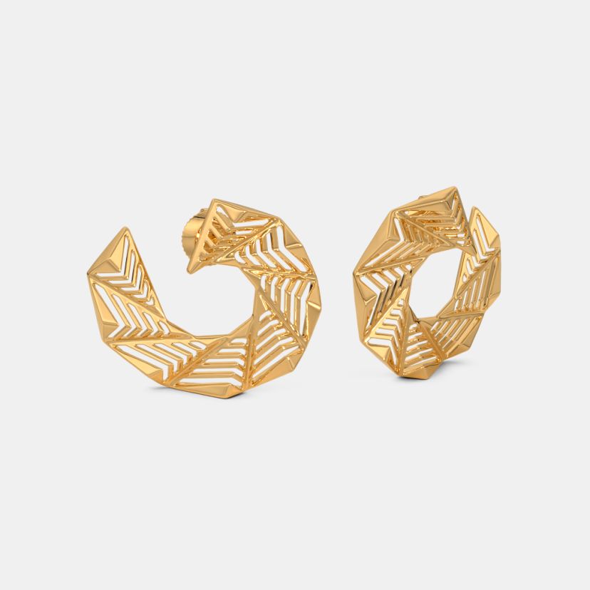 The Experimental Angular Orange Peel Earrings - image 5