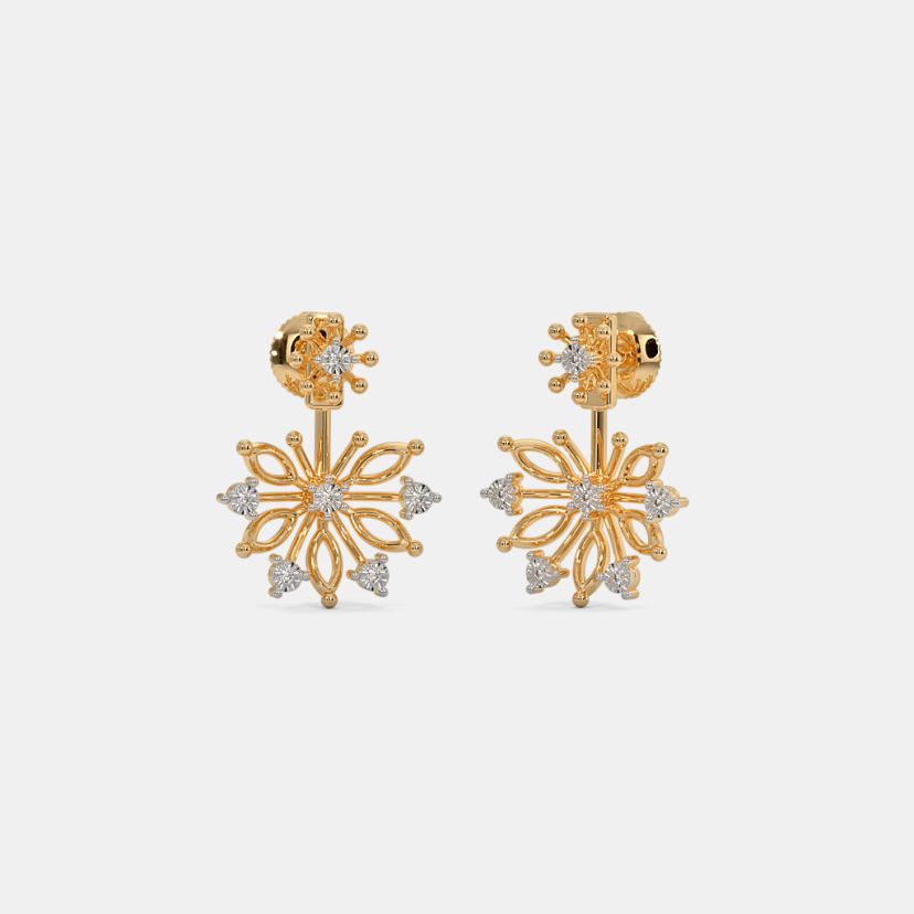 The Couple Petal Front Back Earrings - image 1