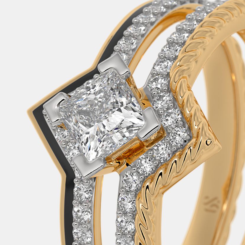 The Honoria Bridal Ring Set - image 5