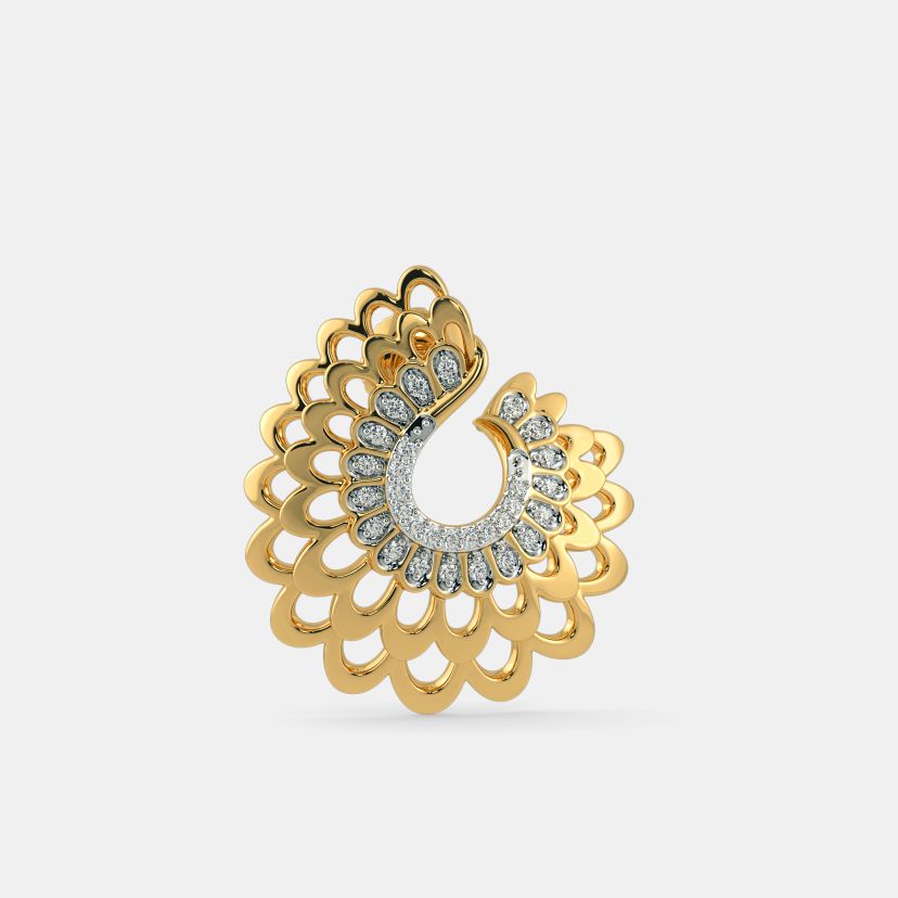 The Kalapi Feather Orange Peel Earrings - image 7