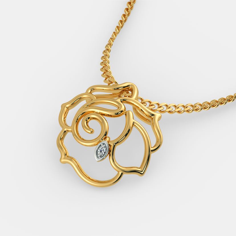 The Zinnia Pendant - Detail View