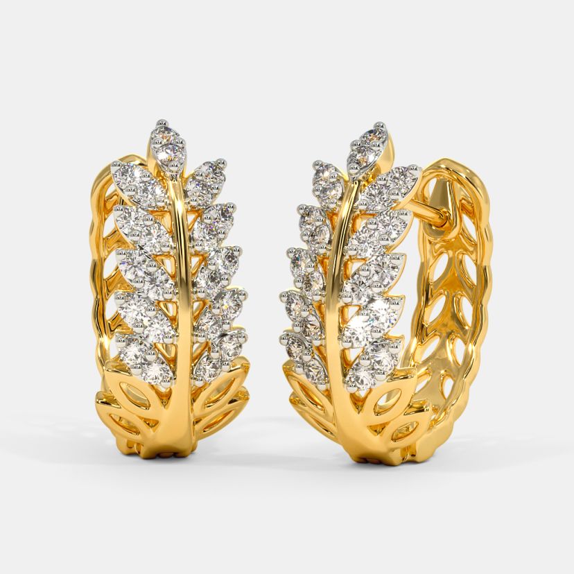 Gold Black Diamond Huggie Earrings (Small) - Shiny Rock Polished