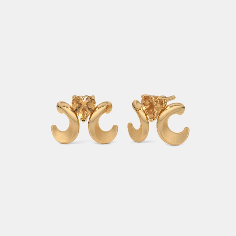 The Pretzel Heart Stud Earrings - image 1