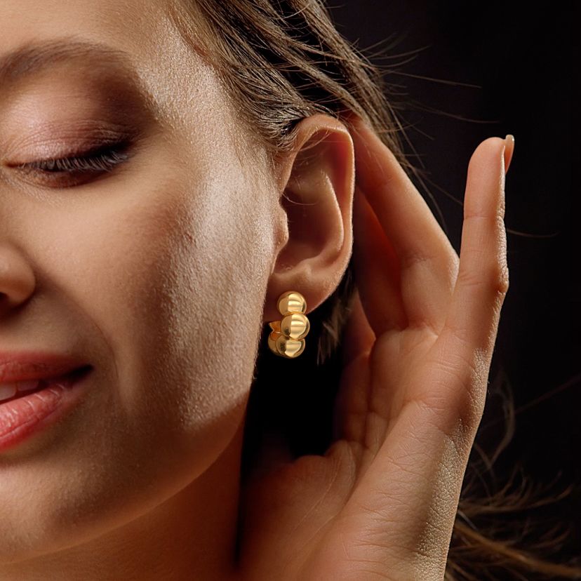 The Nacre J Hoop Earrings - image 3