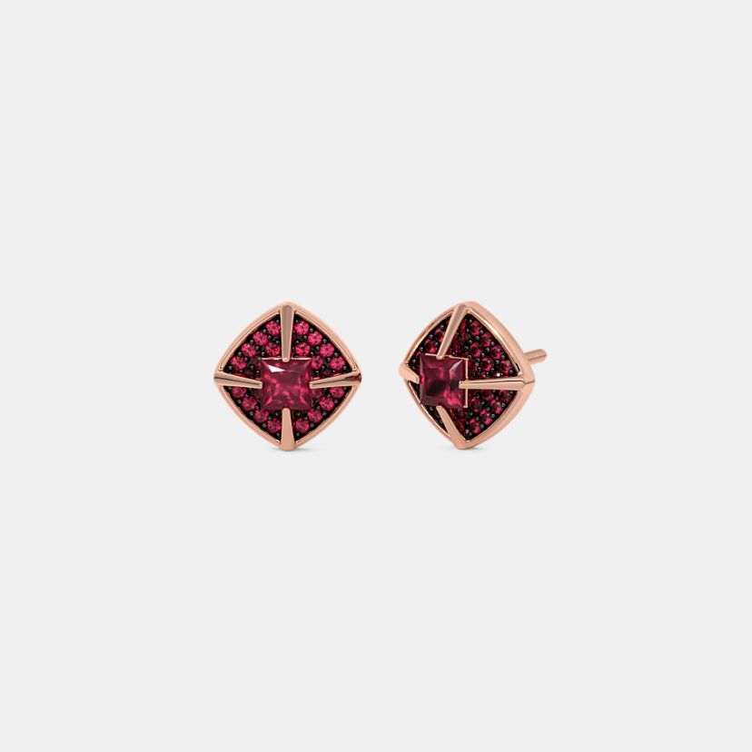 The Deepred Stud Earrings - image 1