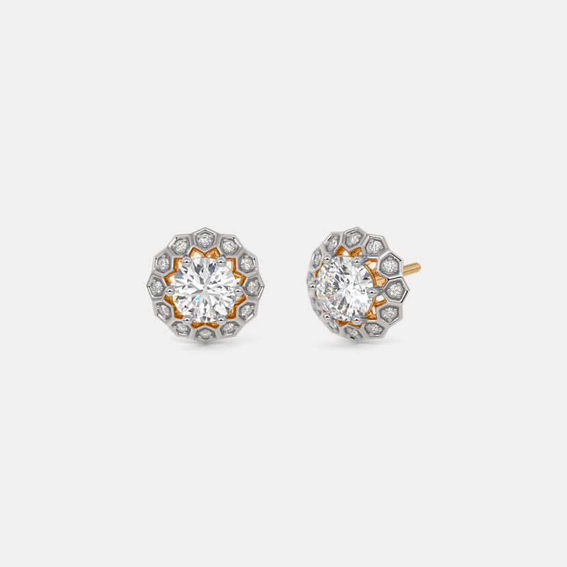 The Diamelisse Solitaire Stud Earrings - image 1