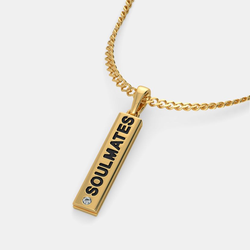 The Soulmates Pendant For Him - Detail View