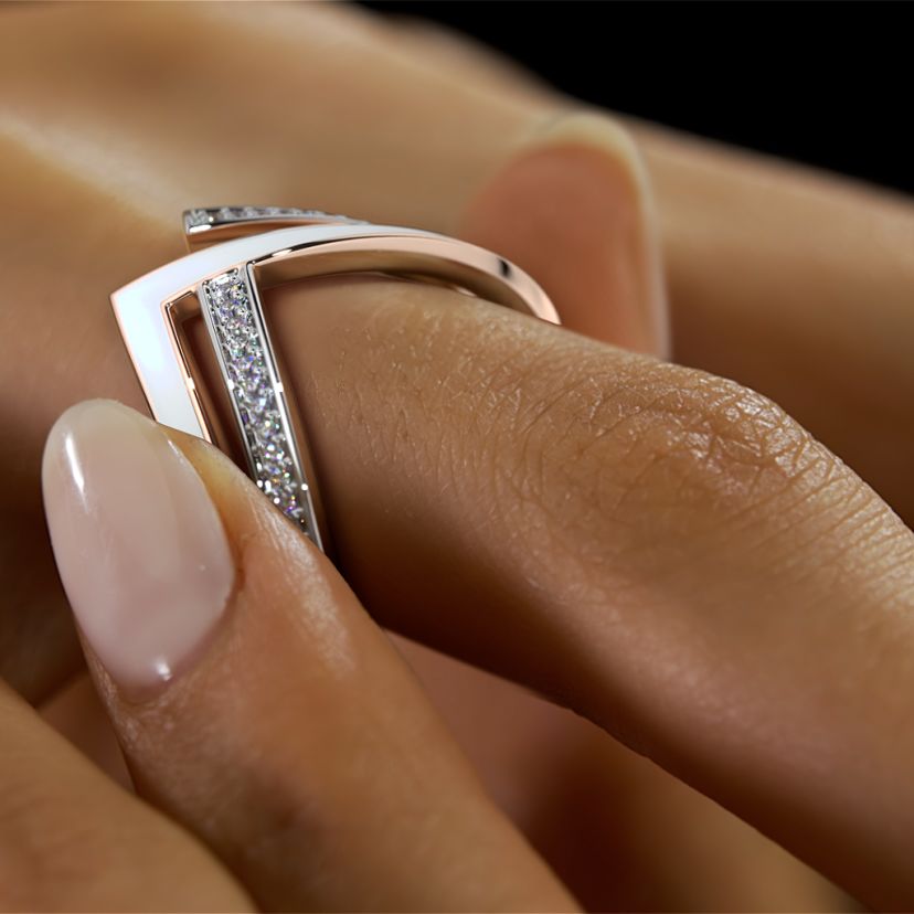 The Denise Chevron Ring - image 6