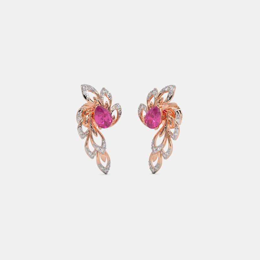 Buy Pink Earrings Designs Online BlueStone India s 1 Online Jewellery Brand