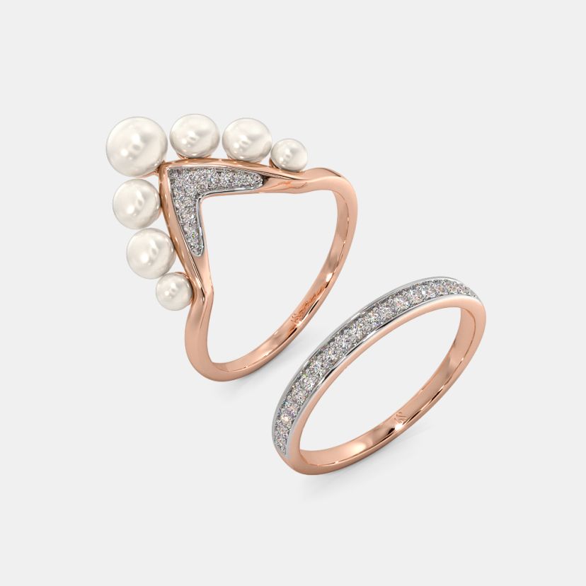 The Suave Chevron Stackable Ring - image 4