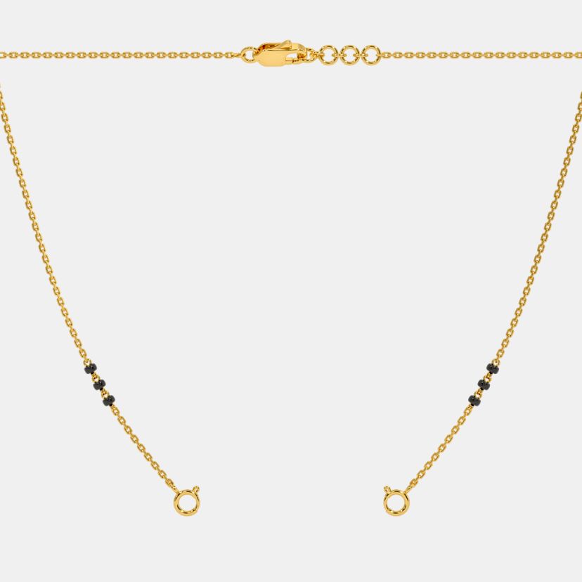 Plain gold sales chain mangalsutra