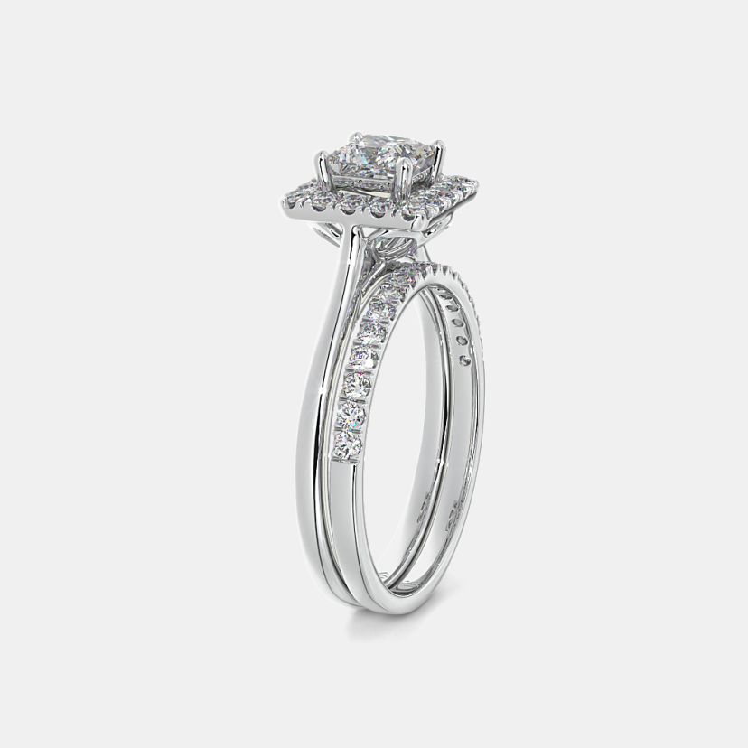 The Senna Halo Bridal Ring Set - image 10