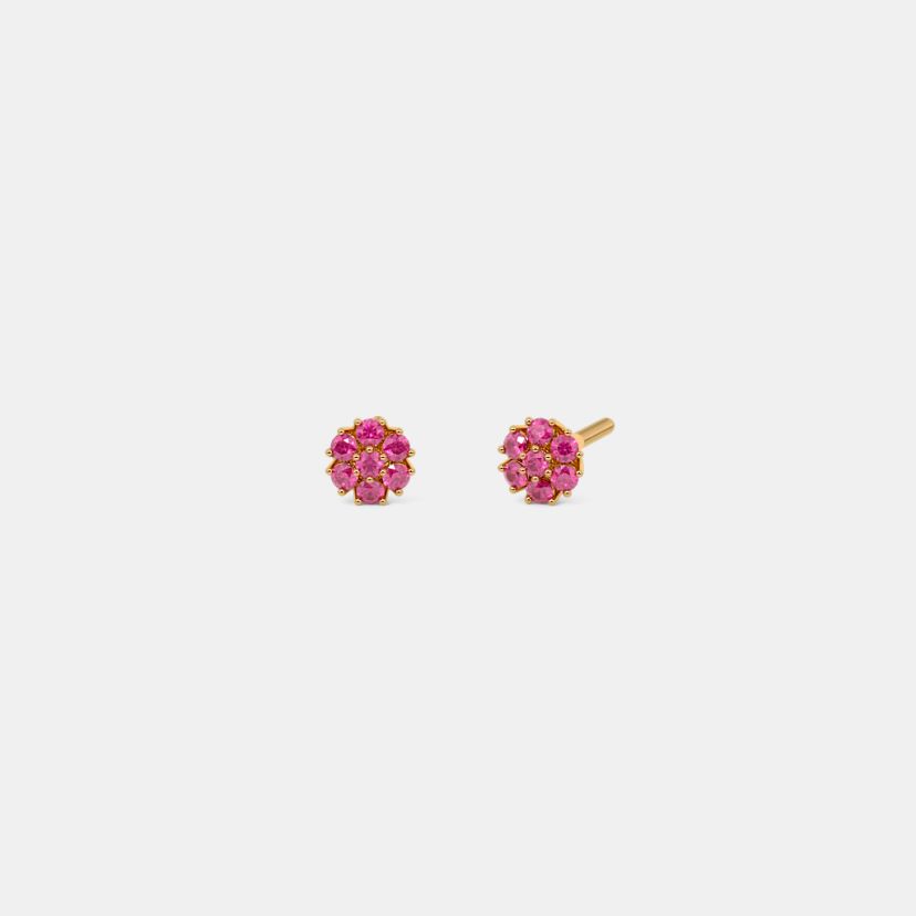 The Pink Corundum Azerbaijan Stud Earrings - image 1