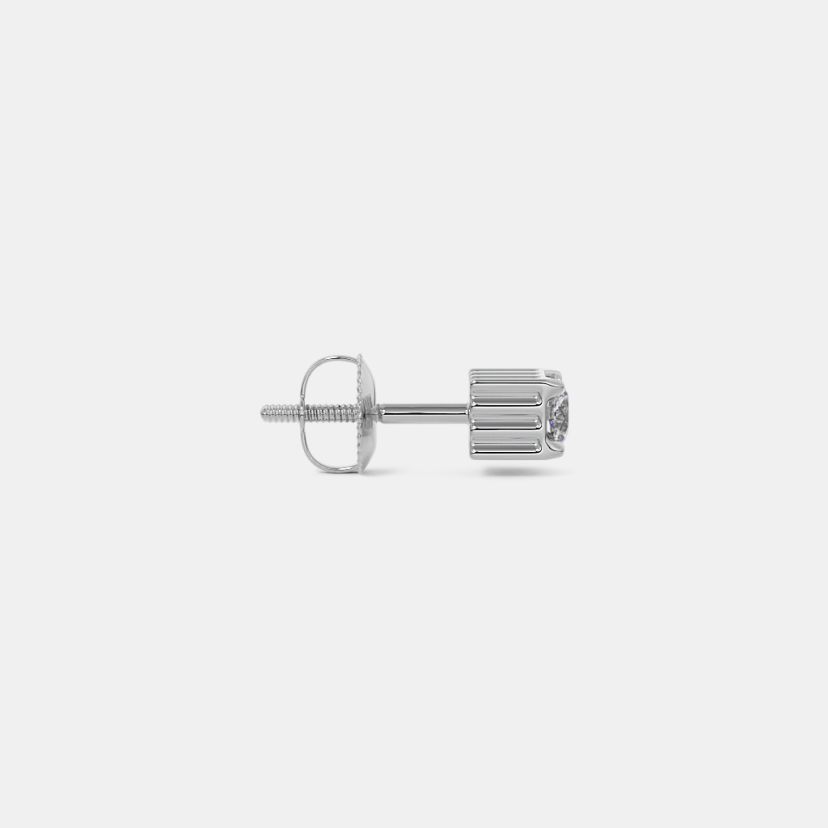 The Platinum Cube Solitaire Stud For Him - image 7
