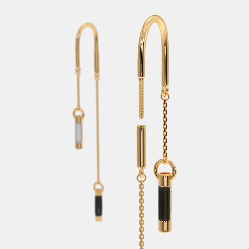 The Pitch Black Sui Dhaga Earrings - image 8