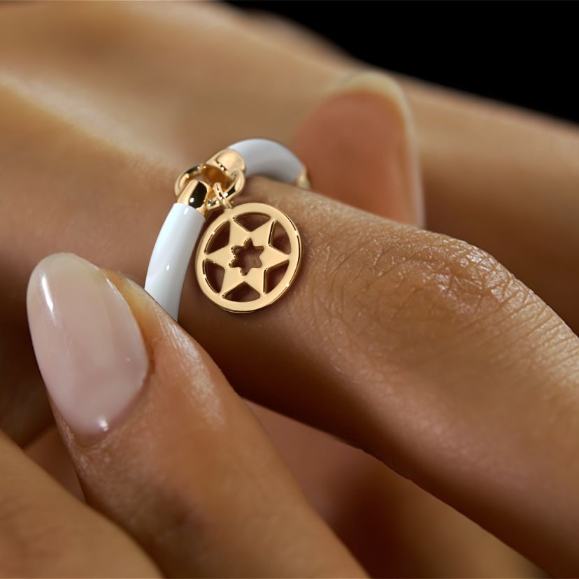 The Cotton White Slider Ring - image 5