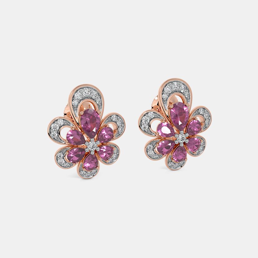 The Crimson Bloom Stud Earrings - image 6