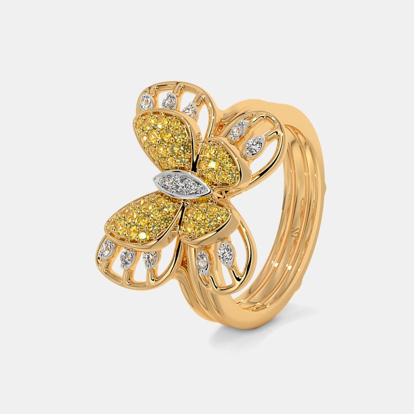 Yellow sapphire gold ring price on sale